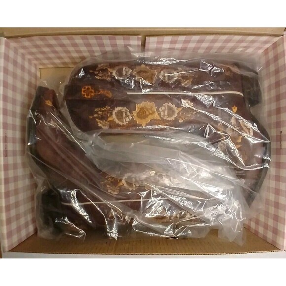 Macie Bean Boots Sz 7M Floral Embroidered Brown Leather Snip Toe Western Cowgirl - Picture 14 of 16